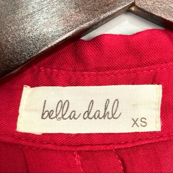 Bella Dahl Popover Tunic 1/2 Button Front Roll Tab - Picture 5 of 6